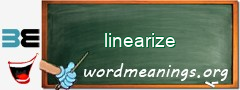 WordMeaning blackboard for linearize